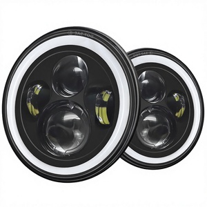 ไฟหน้า LED ขนาด 7 นิ้ว 6000K 8000 ลูเมนส์ สำหรับรถ Wrangler สำหรับมอเตอร์ไซค์ ไฟขับขี่ออฟโรด DRL H4 - Product Image 3