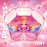Tienda de campaña infantil Reino Mágico, casa de juegos de princesa para niñas, castillo desplegable con bolsa de transporte para diversión en interiores y exteriores
