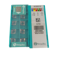 Taegutecs CCGT09T304-FL K10 CNC sisipan karbida, untuk memotong alur jenis ketahanan aus kuat untuk memproses besi cor