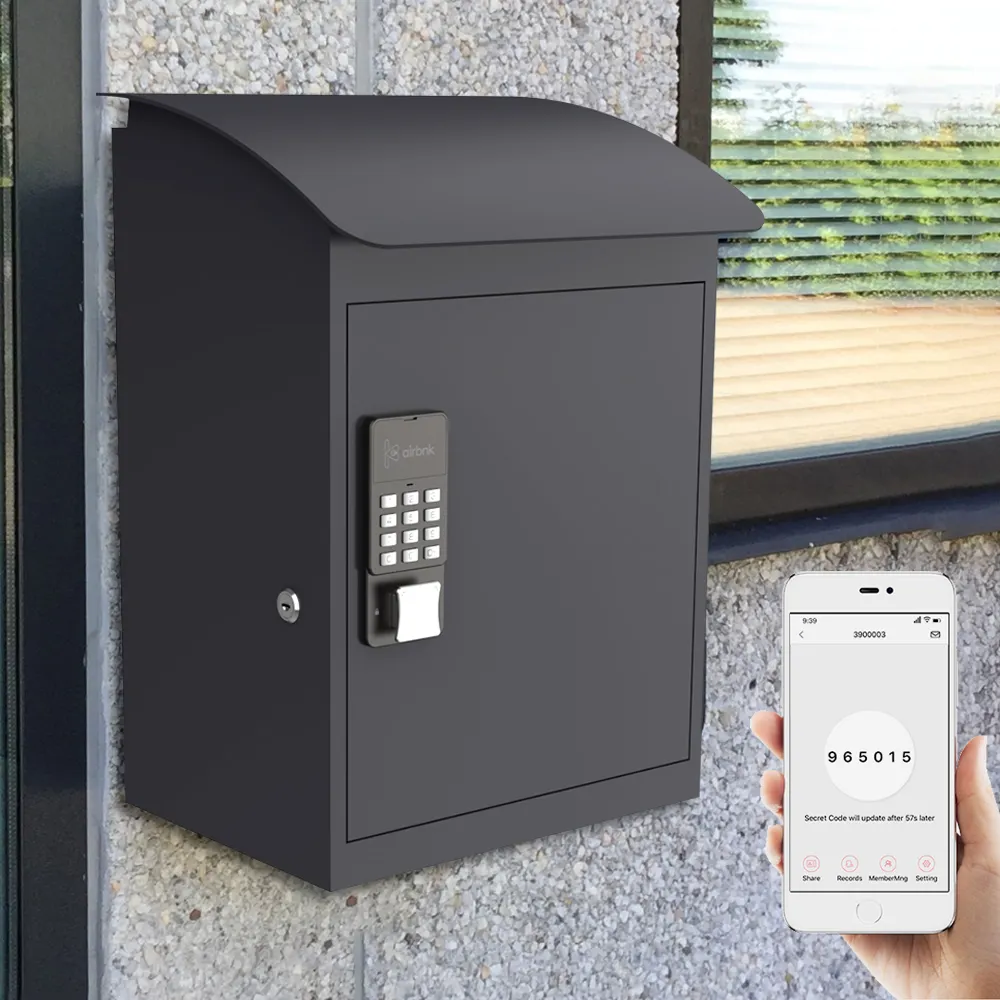 Anti Theft Outdoor Smart Mailbox Metall paket Liefer box für Home Letter Drop Mailbox Lockabel Keyless Unlock Paket box