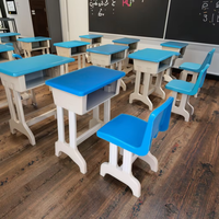 Meubles de classe réglables en hauteur par le fabricant, bureaux et chaises pour lycéens, pour usage scolaire, ensemble de bureau d'étude pour enfants