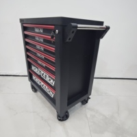 Chariot à outils à 7 tiroirs, robuste, sur roulettes, avec 2 tiroirs profonds, verrouillable, en acier, pour garage