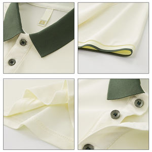 Camiseta de Manga Corta para Personal de Restaurante, Ropa de <span class=keywords><strong>Trabajo</strong></span> con Patrón Sólido para Cafetería, Tienda de Té con Leche, Bar de Aperitivos, Panadería, Camareros - Product Image 2