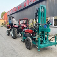 Foreuse hydraulique mobile puissante Dolphin sur roues pour puits d'eau de 200 m de profondeur