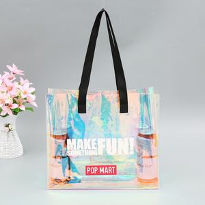 Multi Color <b>Transparent</b> Portable Flower PVC Tote <b>Bags</b> Eco-Friendly Waterproof Screen Printed Shoulder Custom Size Photo Frame - Product Image 3