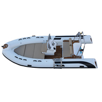 Bateau de pêche en fibre de verre RIB 500 abordable, bateau pneumatique rigide en Hypalon PVC, commande en gros