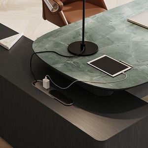 Modern Boss Executive Manager Table de <span class=keywords><strong>bureau</strong></span> du PDG Mobilier de <span class=keywords><strong>bureau</strong></span> design en verre en forme de L pour le <span class=keywords><strong>bureau</strong></span> du <span class=keywords><strong>directeur</strong></span> - Product Image 3