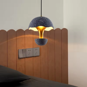 Lámpara colgante de cemento estilo seta industrial moderna para sala de estar comedor lámparas colgantes de noche - Product Image 5