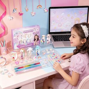 <b>DIY</b> Hair Clip <b>Kit</b> Girls Fashion Headbands Bow Maker Gems Stickers Glue Dots Creative Craft Birthday Gift - Product Image 2
