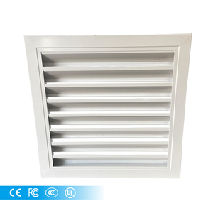 Grille de ventilation murale extérieure sur mesure en aluminium, résistante aux intempéries, avec design de canal de drainage - Product Image 1