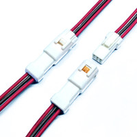 موصلات ذكر وأنثى ثنائية السن JST-02T-JWPF-VSLE مقاومة للماء بمعيار IP67، موصلات PVC مع موصل نحاسي مطلي بالقصدير لتطبيقات السيارات