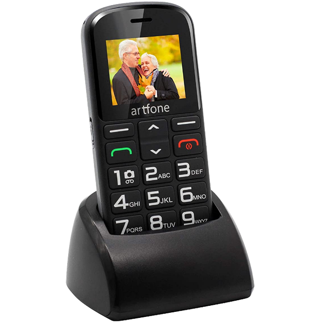 Artfone Factory CS182 Quality 1.8 Inch 2G GSM Bar Mobile Phone for Elderly Flip Design Charging Cradle Button Seniors Cell Phone