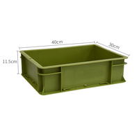 EU4311 Panier de caisse en plastique recyclable étanche pour l'extérieur Conception empilable multifonctionnelle pour le camping et le coffre de voiture