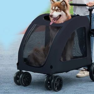 屋外大型ペットベビーカー大型ペットキャリアトロリー大型ベビーカージョガー大型犬用ワゴン - Product Image 1
