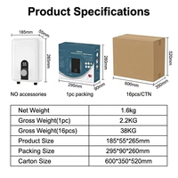 Chauffe-eau électrique instantané sans réservoir 3,5-5,5 kW 110/220 V, élément chauffant en acier inoxydable, étanche IPX4, affichage LED