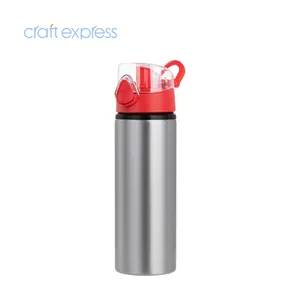 Craft Express Wholesale Personalized Sublimation 750ml Silver Aluminium Water Bottle With Colorful Cap