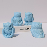 Moule en silicone élégant de la série Hibou pour la création de modèles d'animaux de la forêt simulés, idéal pour la production artisanale personnalisée DIY