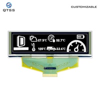 Écran d'affichage monochrome blanc haute résolution 256x64 de 3,12 pouces, module PMOLED mini, 30 broches, SSD1322 SPI/I2C