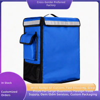 Sac isotherme personnalisé avec logo, double compartiment, 42/56L, en bâche PVC enduite imperméable, idéal pour les livreurs de repas - Grande Vente