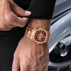 Montre mécanique de luxe Seiko NH35 en acier inoxydable, cadran de 40 mm, bracelet de 20 mm, mouvement ETA, réserve de marche, calendrier, aiguilles - Product Image 6