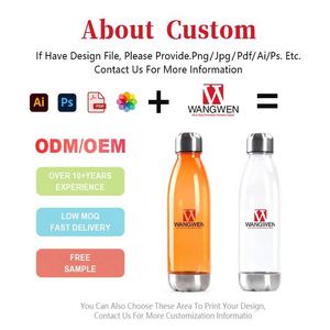Botella de Agua Personalizada de Tritán para Gimnasio, 350, 500, 700 ml, Libre de BPA, con Logotipo - Product Image 2