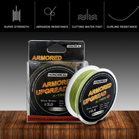 HONOREAL Ligne de Pêche Portable Super Strong 9 Tailles 4 Stand Tresse 150m Résistant Gris Foncé Vert Olive