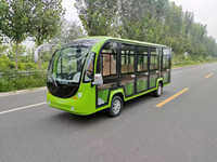 Voiture de tourisme convertible de parc à thème à quatre roues électrique de nouvelle énergie de 17 places avec porte