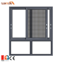 Fenêtre intérieure à cadre en aluminium sur mesure petite fenêtre de salle de bain coulissante en verre dépoli en aluminium conceptions pour maison hôtel villa maison