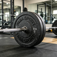 Plaques de poids en caoutchouc pour haltères de fitness, robustes et sans fer, pour la musculation en salle de sport