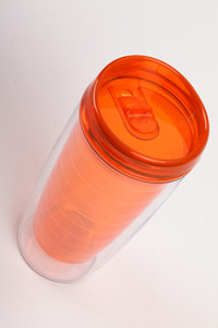 Vaso Acrílico Clásico de Doble Pared de 16oz con Tapa Redonda y Popote, Plástico Transparente con Rayas, Ideal para Regalos Empresariales - Product Image 4