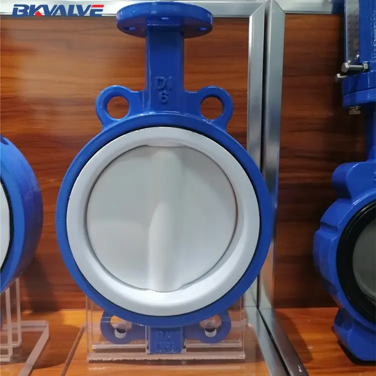 DN50 DN100 2 Inch 4 Inch Cl150 PTFE Lining Wafer Butterfly Valve Price List