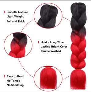 Venta al por mayor 24 pulgadas 100g Jumbo trenza pelo <span class=keywords><strong>trenzas</strong></span> africanas pelo 24 pulgadas extensión de pelo sintético combinación de pestañas postizas - Product Image 4