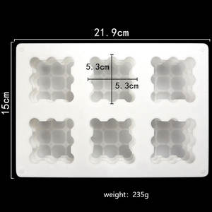 Molde de silicona con forma de cubo mágico en 3d, molde de silicona con forma de nube, Fondant, para helados, repostería, Chocolate, postres, artesanías hechas a mano - Product Image 6