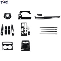 PC Piano Black Carbon Fiber Interior Trim Full Set Dekorasi Modifikasi Aksesoris Penutup Untuk Toyota Camry Generasi ke-9 2025-2026 LHD