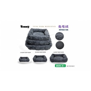 <b>Rabbit</b> Plush Dog Paw Pattern Square Pet <b>Bed</b> S M L Size Soft Nest for Dogs Cats - Product Image 3