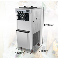Machine à glace molle automatique commerciale Mvckyi 110V 1800W, prix de gros, machine à sundae glacé à l'açaï