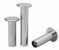 Nhôm/Thép Không Gỉ Phẳng Đầu Bán Hình Ống Đinh Tán Thông Qua Lỗ Đinh Tán
