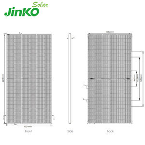 JINKO แผงโซลาร์เซลล์ bifacial 495W 500W 505W 535W 540W 545W 550W 555W 610W 700W 710W - Product Image 3