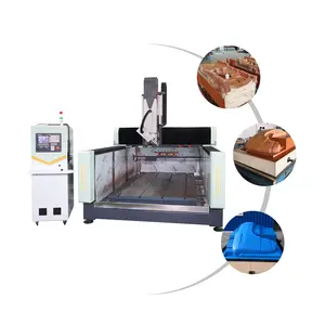 Satışa çok döner ile 4 CNC eksenli freze makinesi CNC Router 3D ahşap oyma makinesi gemi hazır