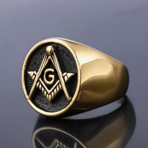 Gioielli di moda Freemason simbolo Biker fede nuziale AG Masonic <span class=keywords><strong>in</strong></span> <span class=keywords><strong>acciaio</strong></span> inox anelli per gli uomini taglia 7-15 festa di nozze all'ingrosso - Product Image 3
