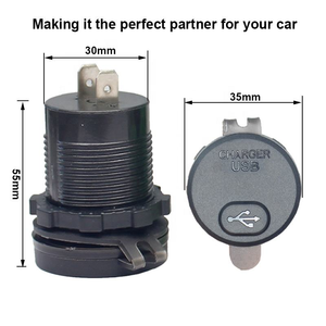 A73 단일 USB 포트 배터리 전압계 ON/OFF 스위치 QC3.0 호환 오토바이 용 12-24V DC 차량용 충전기 차량 자동차 - Product Image 2