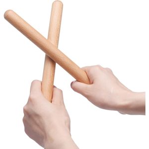 Ensemble de baguettes rythmiques en bois et de shakers à œufs, instruments de percussion musicaux de 8 pouces pour enfants et adultes, pour la pratique - Product Image 2