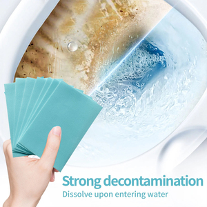 ورق تنظيف المرحاض الفعال لإزالة البقع، صديق للبيئة برائحة الليمون، آمن ومحايد للحمام - Product Image 3