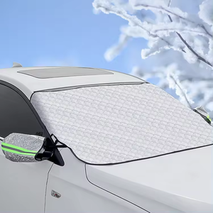 Pare-neige de voiture à usage général Couverture d'hiver Protection universelle contre la <span class=keywords><strong>pluie</strong></span> et les UV Couverture de neige de pare-brise de voiture avec bandes réfléchissantes - Product Image 1
