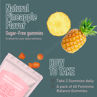 Gummies probiotiques à la saveur d'ananas ACORN pour la santé des femmes, soutien immunitaire, équilibre féminin, gummies