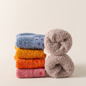 Calcetines cortos de invierno 2025 para mujer, de lana Coral suela de goma, antideslizante, de corte bajo, para interiores, sala de estar, dormitorio, calcetines tobilleros para <span class=keywords><strong>dormir</strong></span> - Product Image 2