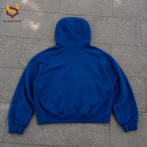 Custom logo Embroidery Patch Heavyweight Hoodie Oversized Streetwear 100% Cotton Fleece Vintage Acid Wash Zip up Hoodie for Men - Product Image 2