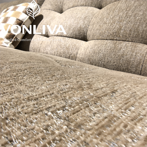 Vonliva Velvet <strong>Sofa</strong> French Retro Chenille Blocks Inline L-Shape Pillow Back <strong>Sofa</strong> Bed Modern Creamy Living Room <strong>Sofa</strong> - Product Image 6