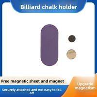 Nieuwe verlengde biljartkrijtclip Stille sterke magnetische krijtpoederhoes ABS-materiaal Snooker Zwart 8 Poolaccessoires