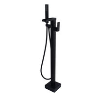Robinet de baignoire sur pied en laiton GEASAM, finition noir mat, bec cascade, pour distributeurs et fournisseurs de projets